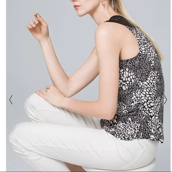 White House Black Market Embellished beaded Matte Jersey Halter-Neck Top - Picture 4 of 11